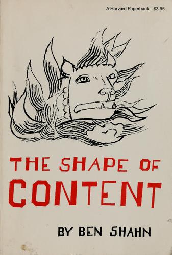 Cover for The shape of content.