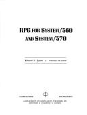 Cover for RPG for system/360 and system/370
