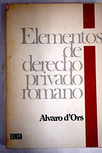 Cover for Elementos de derecho privado romano