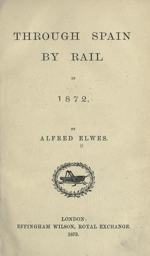 Cover for Through Spain by rail in 1872.