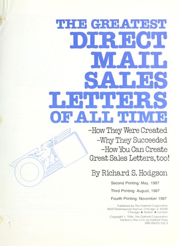 Cover for The greatest direct mail sales letters of all time