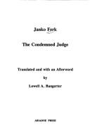 Cover for The condemned judge