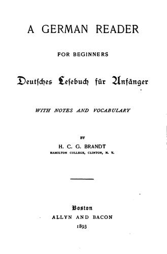 Cover for German Reader ...