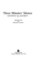Cover for Three minutes' silence