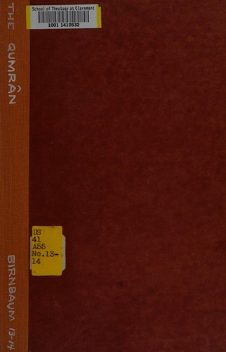 Cover for The Qumrân (Dead Sea) scrolls and palaeography