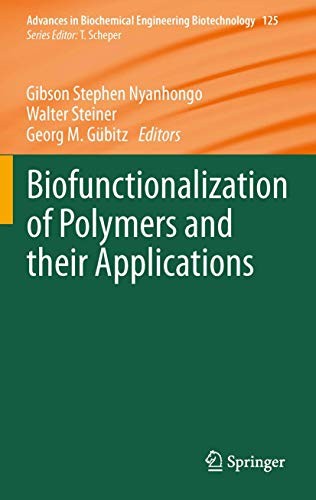 Cover for Biofunctionalization of Polymers and their Applications