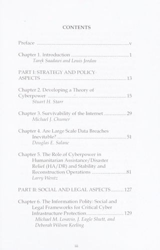 Cover for Cyber Infrastructure Protection