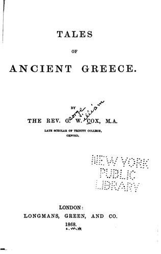 Cover for Tales of Ancient Greece