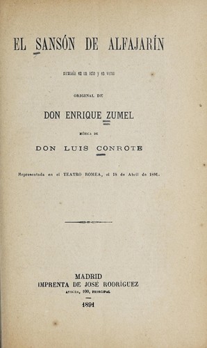Cover for El Sansón de Alfajarín