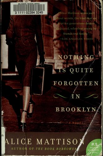 Cover for Nothing is quite forgotten in Brooklyn