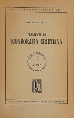 Cover for Elementi di iconografia cristiana