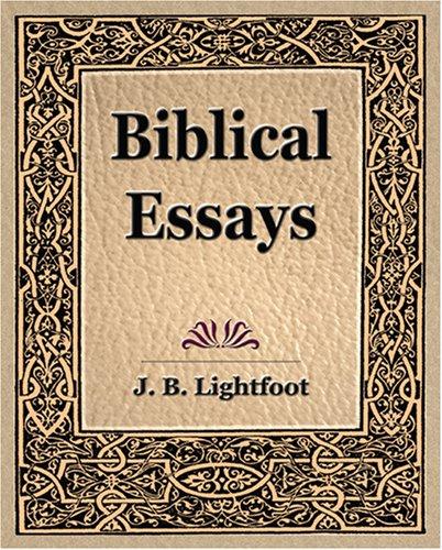 Cover for Biblical Essays (1904)