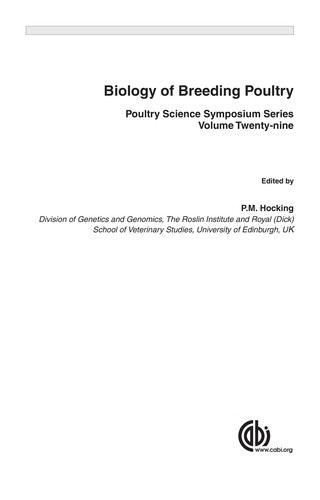 Cover for Biology of breeding poultry