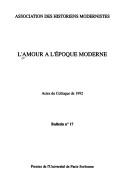 Cover for L'amour à l'époque moderne
