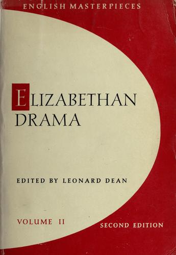 Cover for Elizabethan drama
