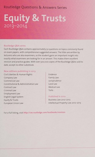 Cover for Equity and Trusts