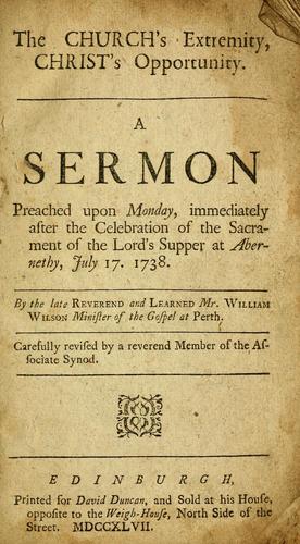Cover for Sermons by the Reverend and learned Mr. William Wilson, late minister of the Gospel at Perth