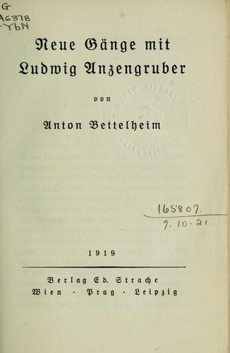 Cover for Neue Gänge mit Ludwig Anzengruber