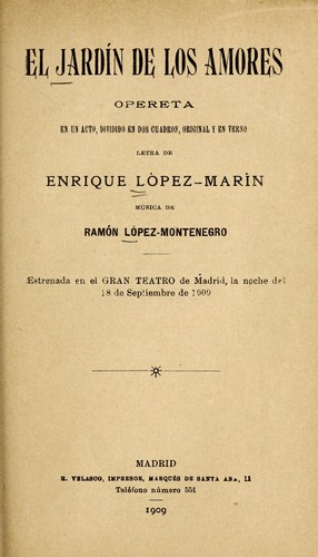 Cover for El jardín de los amores