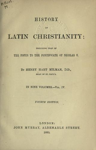 Cover for History of Latin Christianity