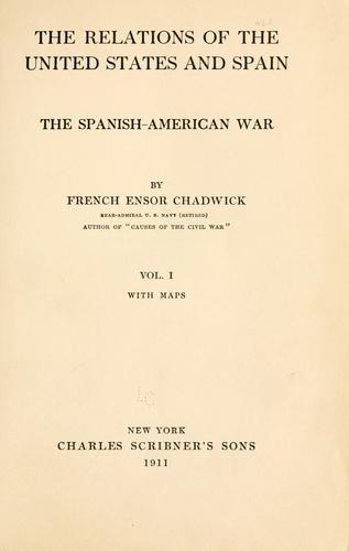 Cover for The relations of the United States and Spain