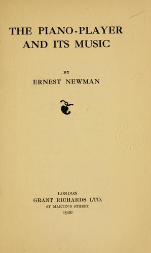 Cover for The piano-player and its music