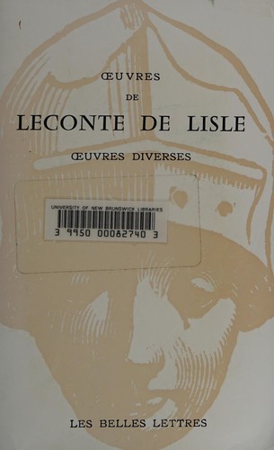 Cover for Oeuvres de Leconte de Lisle