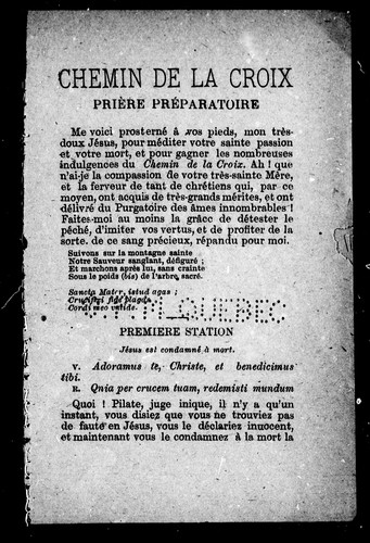 Cover for Chemin de la croix