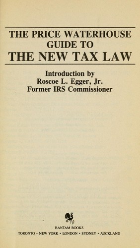 Cover for The Price Waterhouse guide to the new tax law