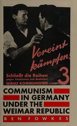 Cover for Communism in Germany under the Weimar republic