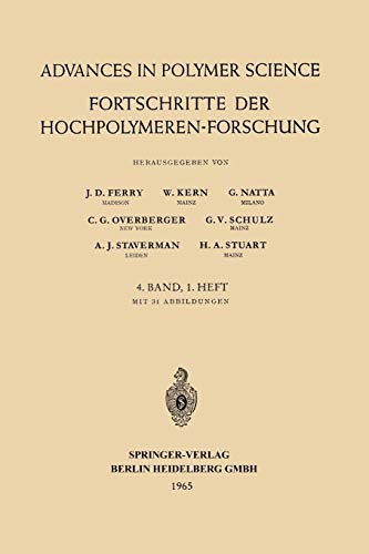 Cover for Fortschritte der Hochpolymeren Forschung
