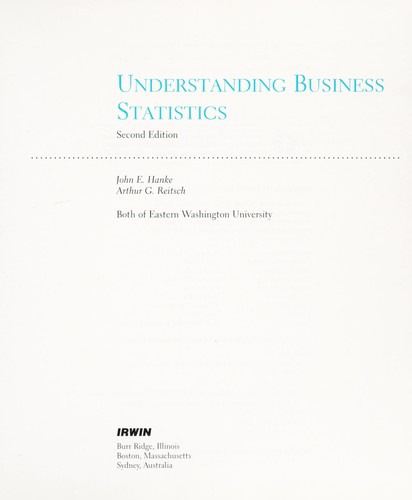 Cover for Understanding business statistics