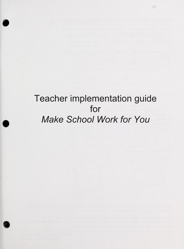 Cover for Make school work for you