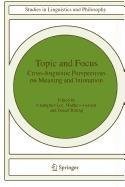 Cover for Topic and Focus