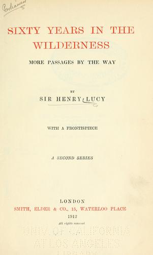 Cover for Sixty years in the wilderness
