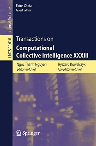 Cover for Transactions on Computational Collective Intelligence XXXIII