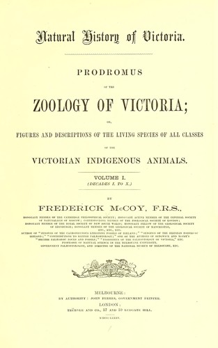 Cover for Natural history of Victoria