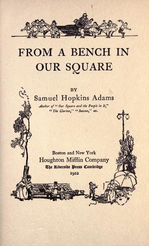 Cover for From a bench in our square