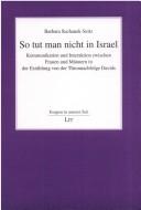 Cover for So tut man nicht in Israel