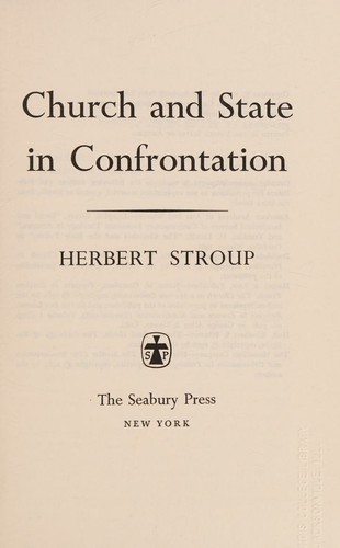 Cover for Church and state in confrontation