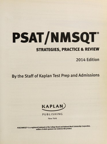 Cover for PSAT/NMSQT