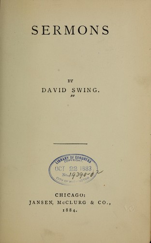Cover for Sermons