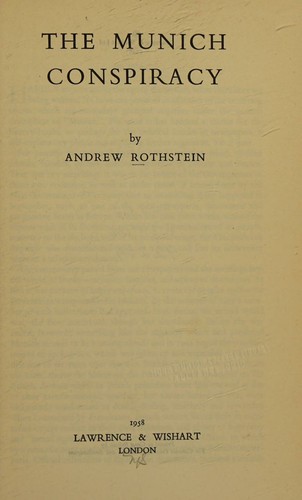 Cover for The Munich Conspiracy
