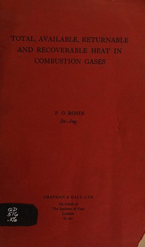 Cover for Total, available, returnable, and recoverable heat in combustion gases