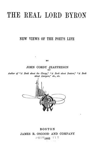 Cover for The real Lord Byron