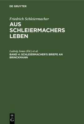 Cover for Schleiermacher's Briefe an Brinckmann
