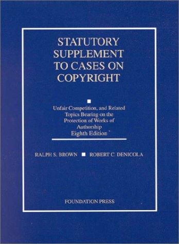 Cover for Statutory Supplement to Cases on Copyright