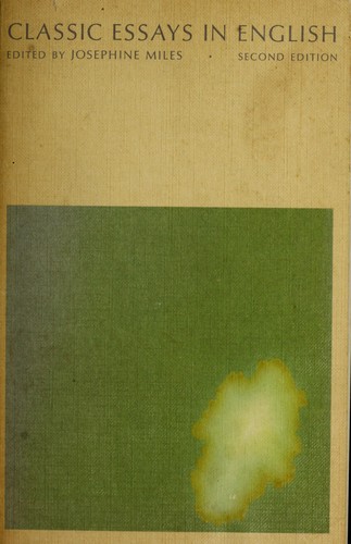 Cover for Classic essays in English.