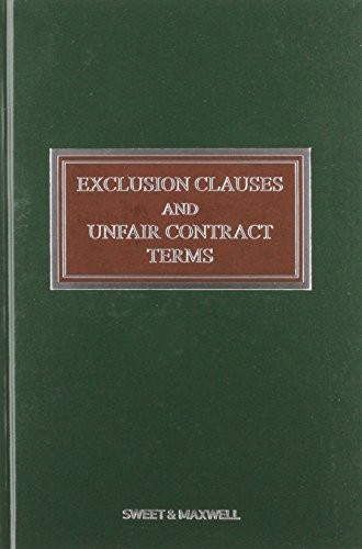 Cover for Exclusion Clauses and Unfair Contract Terms