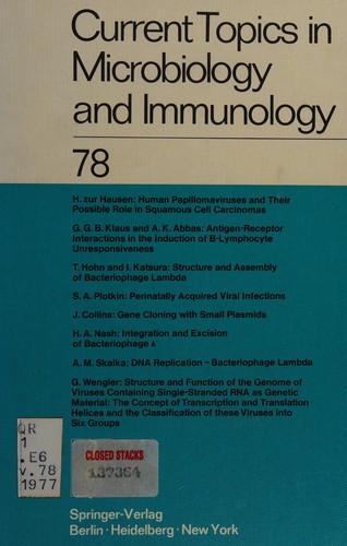 Cover for Current topics in microbiology and immunology
